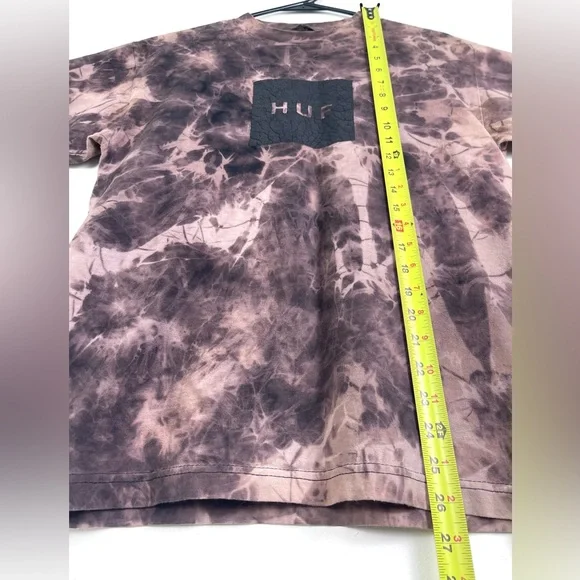 HUF T-Shirt Streetwear, Acid Wash, Loose Fit, Heavy Cotton, Crew Neck Tee Skater - Picture 6 of 6